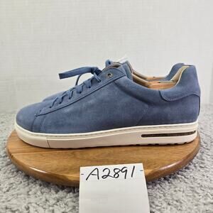 Birkenstock Mens 45 Bend Low Elemental Blue Suede Lace Up Daily Casual Sneaker